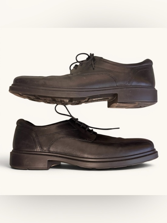 Ecco Helsinki 2.0 Bike Toe Derby Black Leather Size 46 / 12-12.5